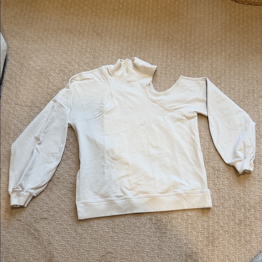 Lululemon White Cutout Sweatshirt